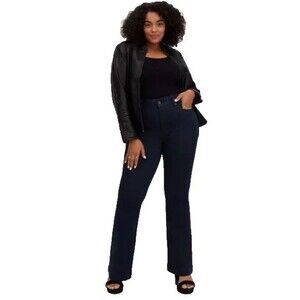 Torrid Bombshell Flare Hi-Rise Black Premium Stretch Jeans  20R  Boho Hippie